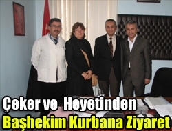 Çeker ve Heyetinden Başhekim Kurbana Ziyaret.