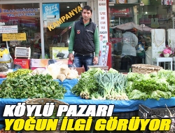 Köylü pazarı yoğun ilgi görüyor