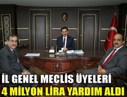 İl Genel Meclis Üyeleri 4 milyon lira yardım aldı