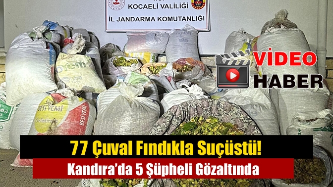 77 Çuval Fındıkla Suçüstü! Kandıra’da 5 Şüpheli Gözaltında