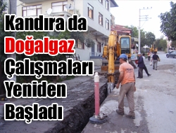 Kandıra da doğalgaz çalışmaları yeniden başladı