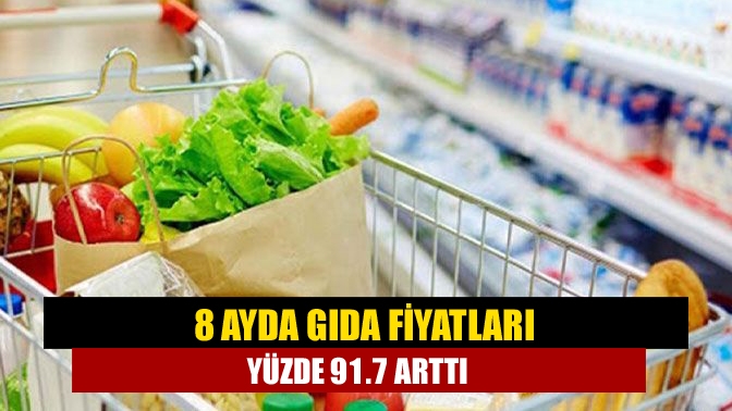 8 ayda gıda fiyatları yüzde 91.7 arttı