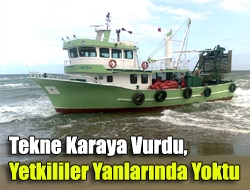 Tekne karaya vurdu, yetkililer yanlarında yoktu