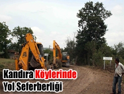 Kandıra köylerinde yol seferberliği