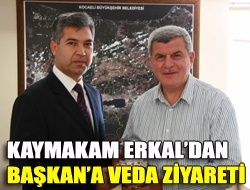 Kaymakam Erkaldan Başkana veda ziyareti