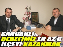 Sancaklı: Hedefimiz en az 6 ilçeyi kazanmak