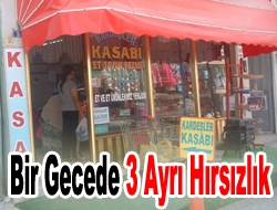 Bir gecede 3 ayrı hırsızlık