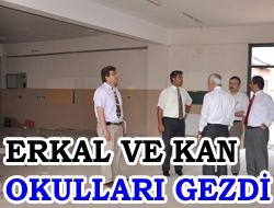 Erkal ve Kan okulları gezdi