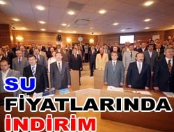 SU FİYATLARINDA İNDİRİM