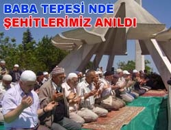 Baba Tepesi'nde şehitlerimiz anıldı