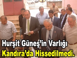 Hurşit Güneşin varlığı Kandırada hissedilmedi.