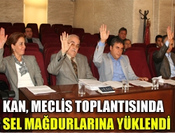 Kan, meclis toplantısında sel mağdurlarına yüklendi