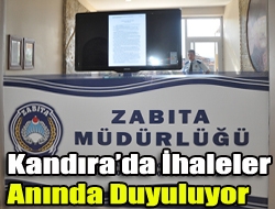 Kandırada ihaleler anında duyuluyor