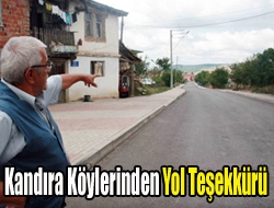 Kandıra Köylerinden Yol Teşekkürü