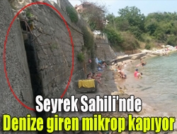 Seyrek Sahilinde denize giren mikrop kapıyor