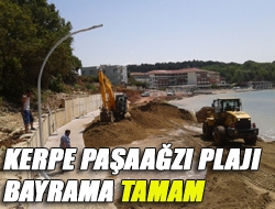 Kerpe Paşaağzı plajı bayrama tamam