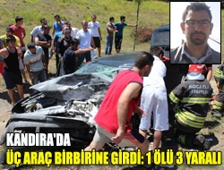 Kandıra'da üç araç birbirine girdi: 1 ölü 3 yaralı