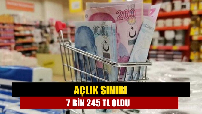 Açlık Sınırı 7 bin 245 TL oldu