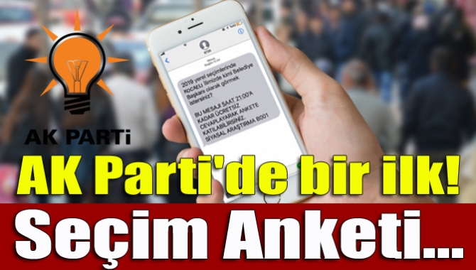 AK Parti'de bir ilk! Seçim anketi...