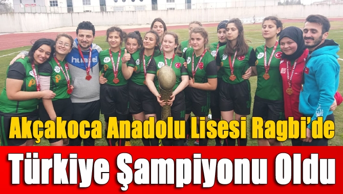 Kandıra Akçakoca Anadolu Lisesi, Türkiye Ragbi Federasyonu'nun düzenlediği turnuvada U18 Kadınlar kategorisinde Türkiye Şampiyonu oldu ile ilgili görsel sonucu