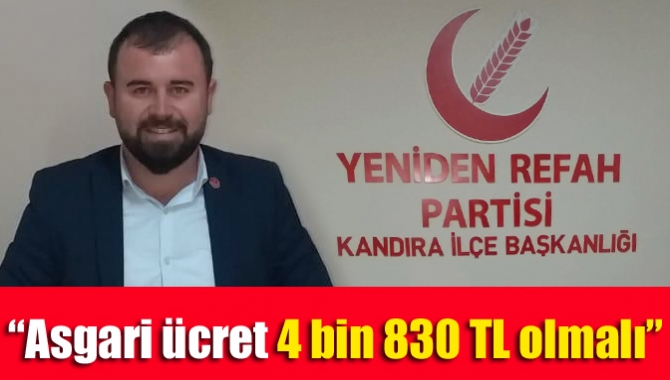 Asgari ücret 4 bin 830 TL olmalı