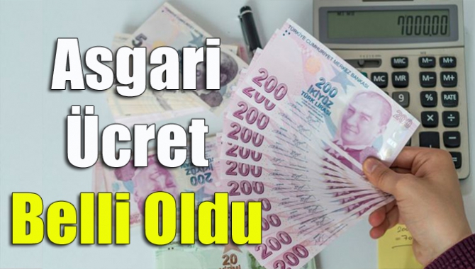 Asgari ücret belli oldu