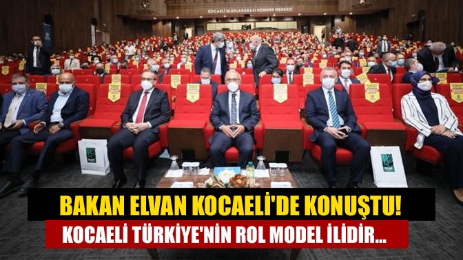 Bakan Elvan Kocaeli'de Konuştu! Kocaeli Türkiye'nin Rol Model İlidir...