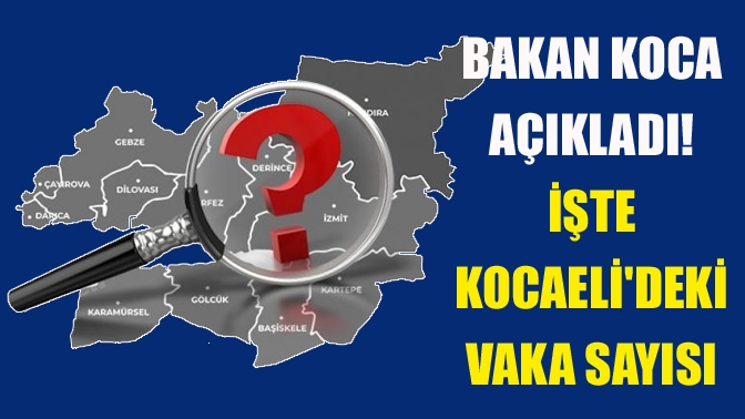 Bakan Koca açıkladı! İşte Kocaelideki vaka sayısı...