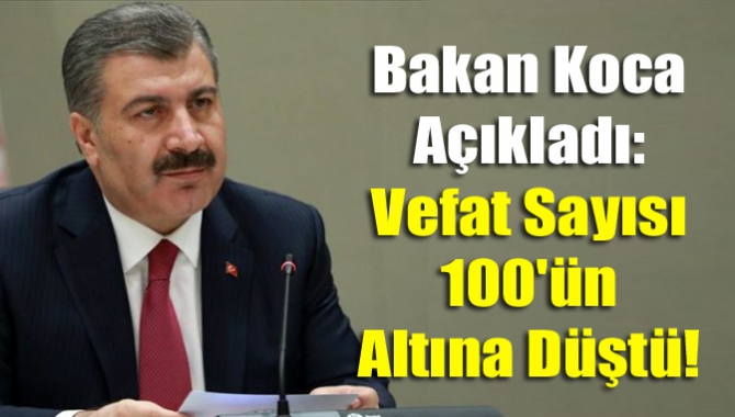 Bakan Koca açıkladı: Vefat sayısı 100'ün altına düştü!