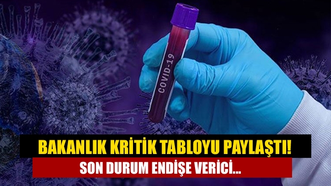 Bakanlık kritik tabloyu paylaştı! Son durum endişe verici...