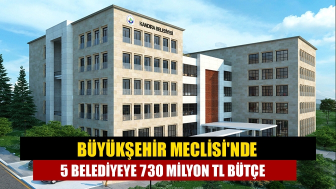 Büyükşehir Meclisinde 5 belediyeye 730 milyon TL bütçe