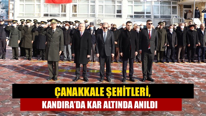 Çanakkale şehitleri, Kandıra’da kar altında anıldı