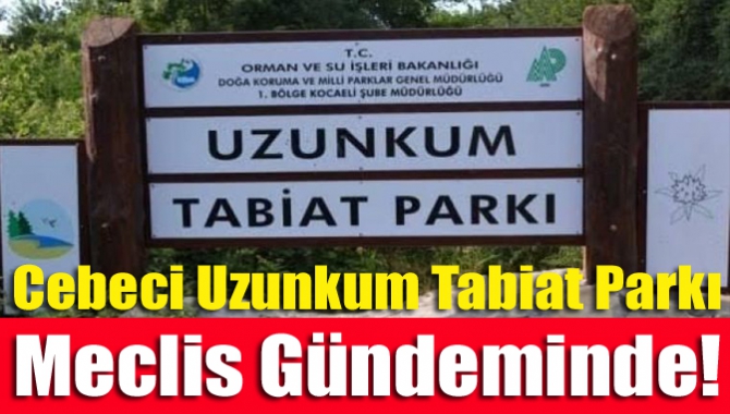 Cebeci Uzunkum Tabiat Parkı Meclis gündeminde!