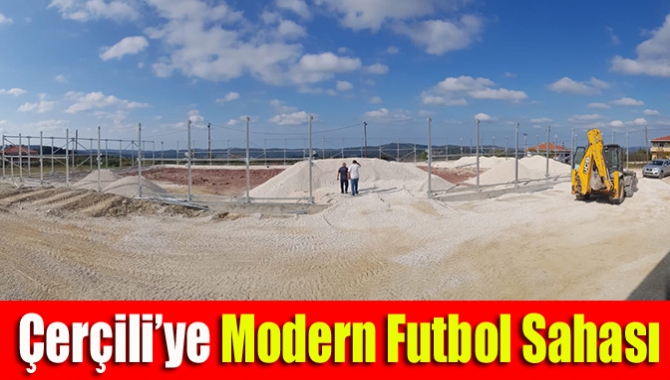 Çerçili’ye modern futbol sahası