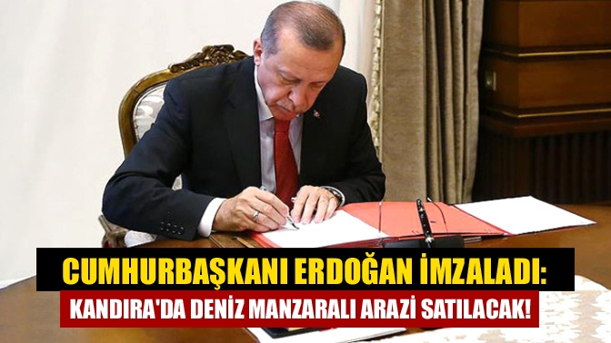 Cumhurbaşkanı Erdoğan imzaladı: Kandırada deniz manzaralı arazi satılacak!