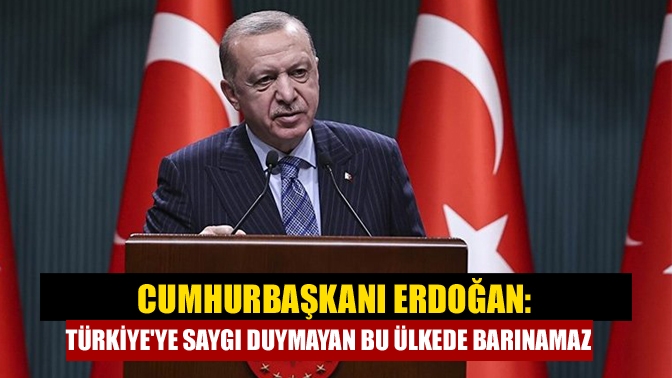 Cumhurbaşkanı Erdoğan: Türkiyeye saygı duymayan bu ülkede barınamaz