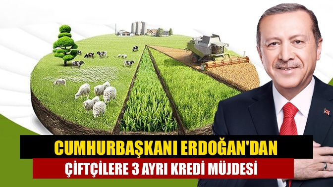 Cumhurbaşkanı Erdoğandan çiftçilere 3 ayrı kredi müjdesi