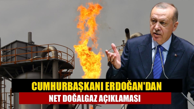 Cumhurbaşkanı Erdoğandan net doğalgaz açıklaması