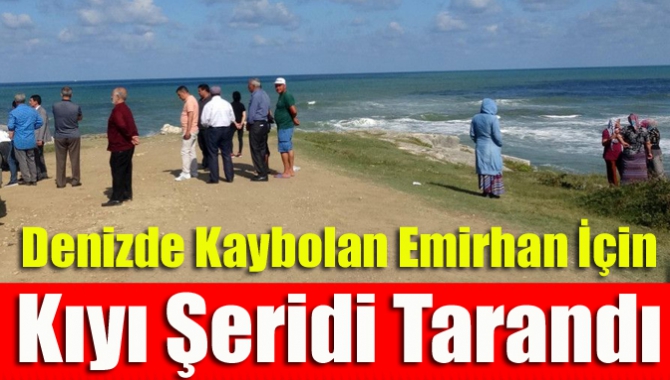 Denizde Kaybolan Emirhan İçin Kıyı Şeridi Tarandı