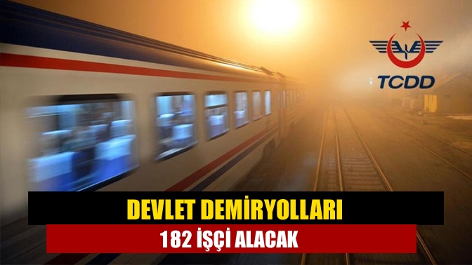 Devlet Demiryolları 182 işçi alacak