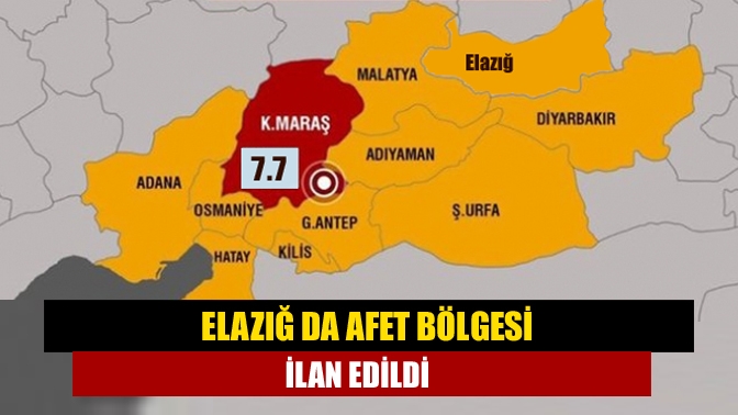 Elazığ da afet bölgesi ilan edildi