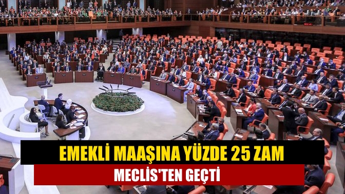 Emekli maaşına yüzde 25 zam Meclisten geçti