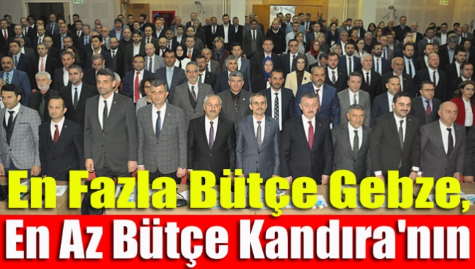 En fazla bütçe Gebze, en az bütçe Kandıra'nın