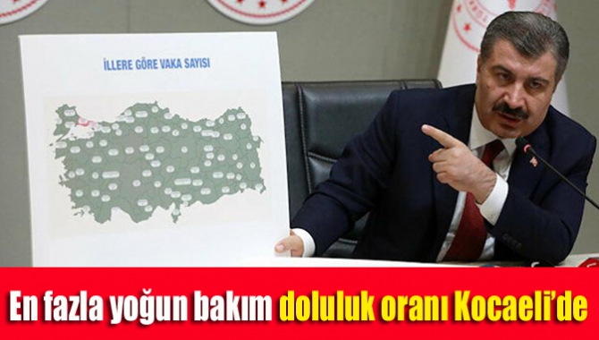 En fazla yoğun bakım doluluk oranı Kocaeli’de