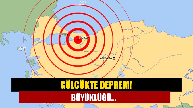 Gölcükte deprem! Büyüklüğü...