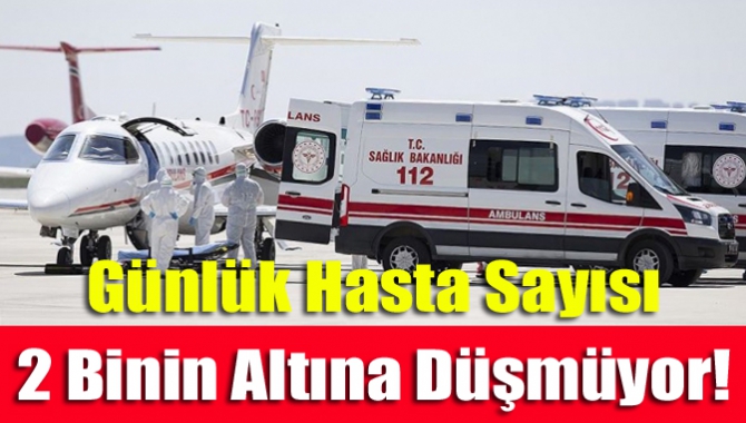 Günlük Hasta sayısı 2 binin altına düşmüyor!