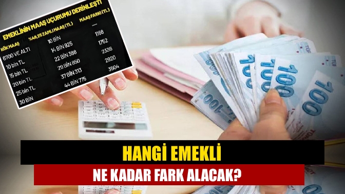 Hangi emekli ne kadar fark alacak?