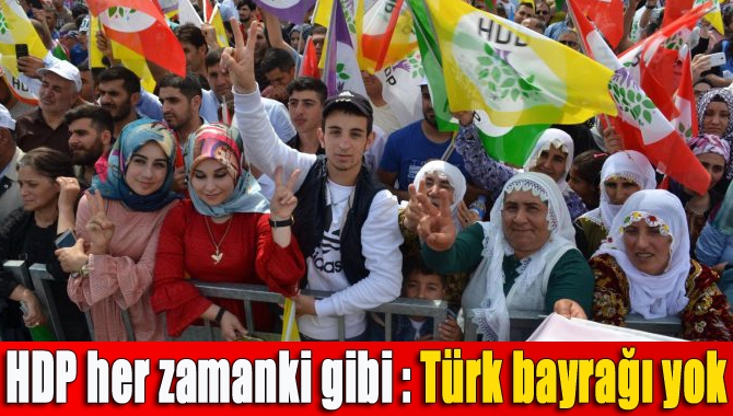 HDP her zamanki gibi: Türk bayrağı yok