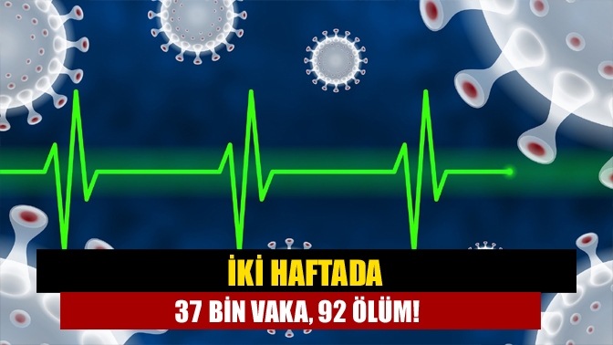 İki haftada 37 bin vaka, 92 ölüm!