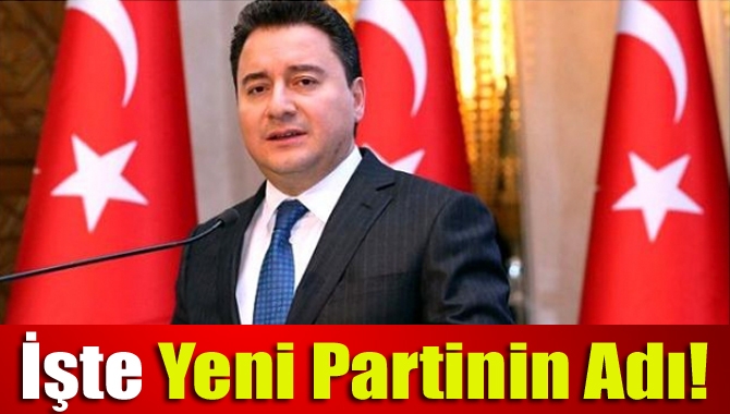 İşte yeni partinin adı!